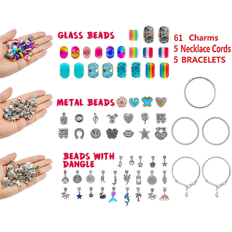 71PCS DIY Bracelet Making Kit for Girls, Thrilez Charm Bracelets Kit w –  MOVEBO