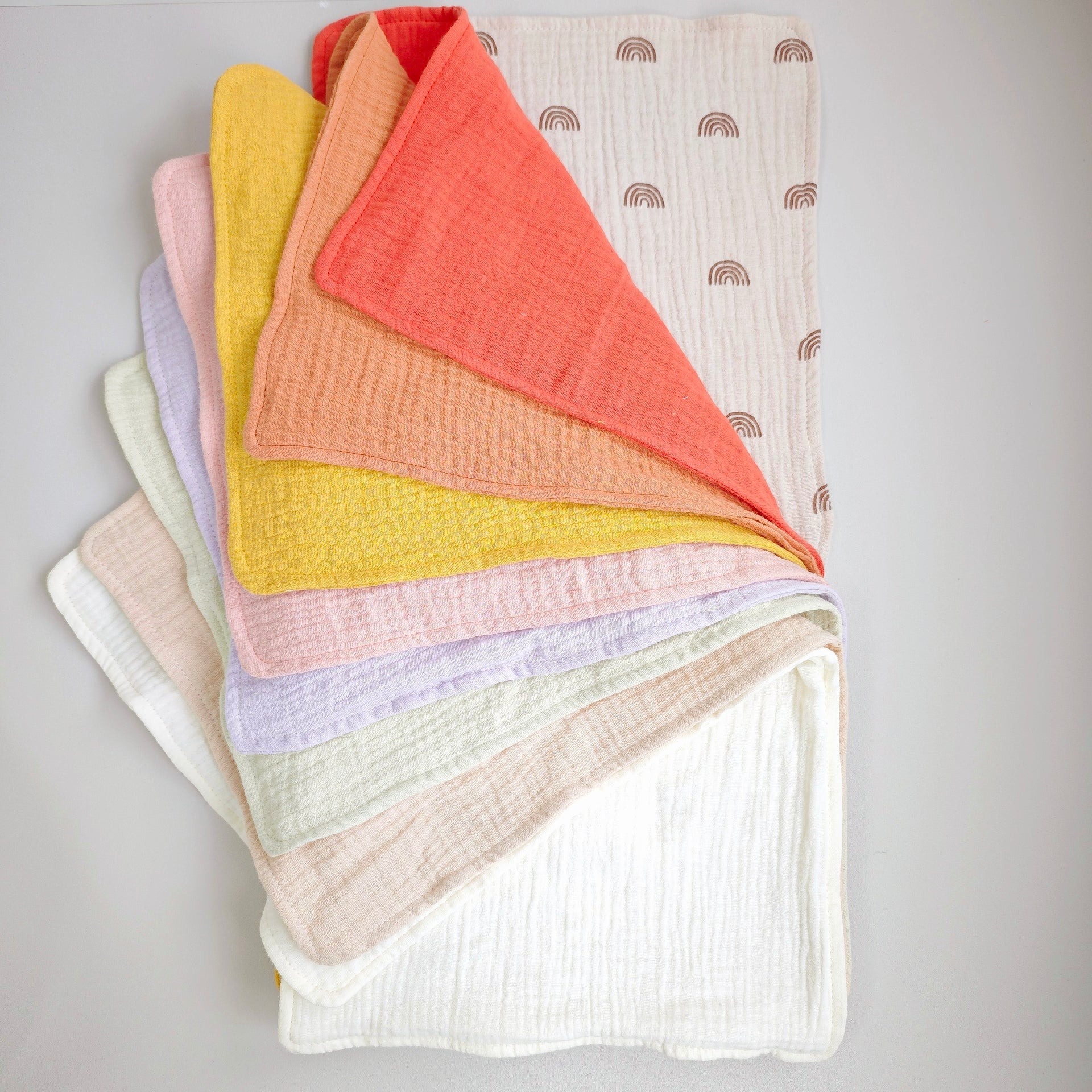 6-Layer Muslin Burp Cloths for Newborns, 48x24cm Soft Cotton Spit-Up Cloths, Baby Shoulder Dribble Bibs, Absorbent & Washable