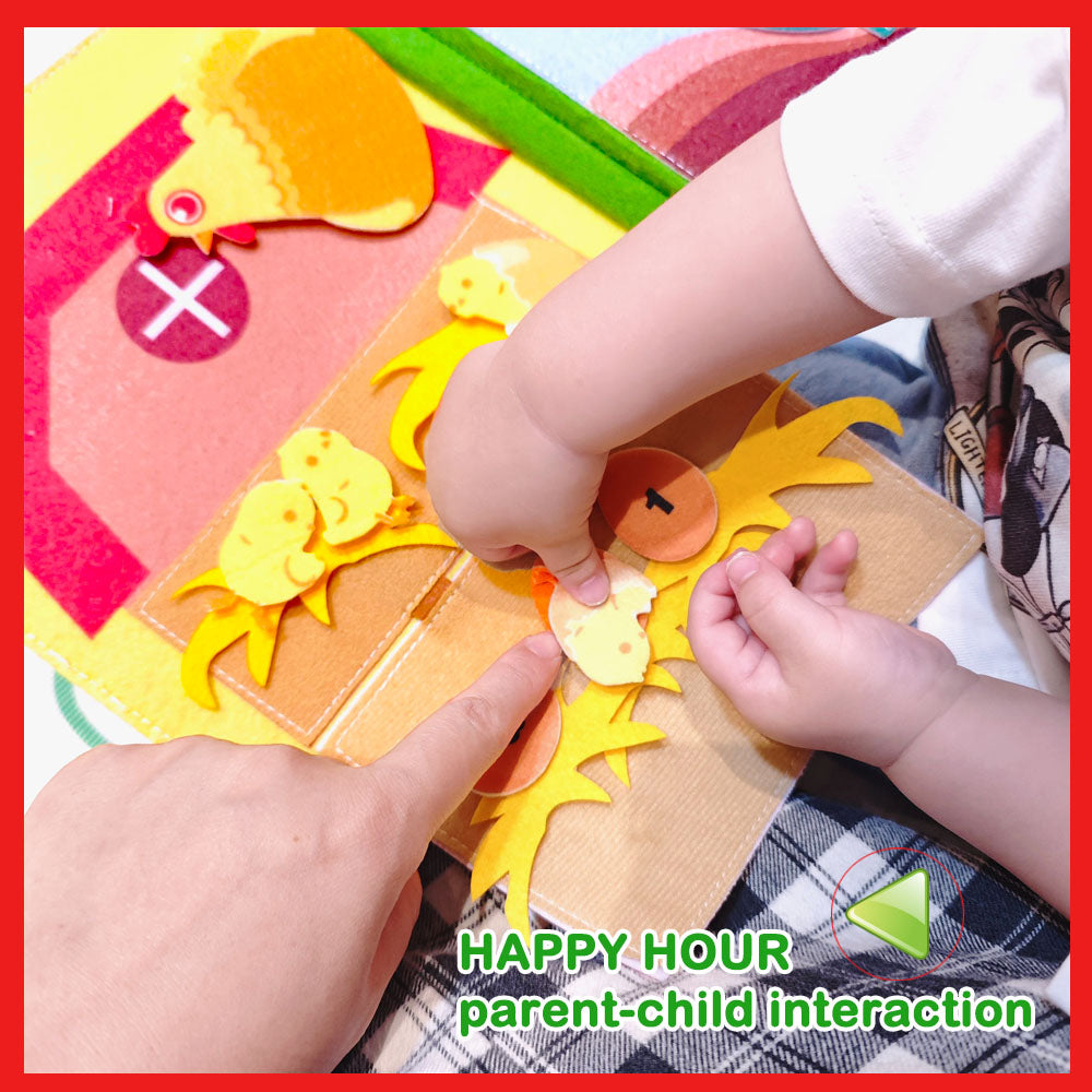 Interactive Quiet Book for Kids - Educational Fabric Activity Book | Montessori-Inspired Sensory Toy for Toddlers & Preschoolers | Soft Cloth Book for Early Learning & Development