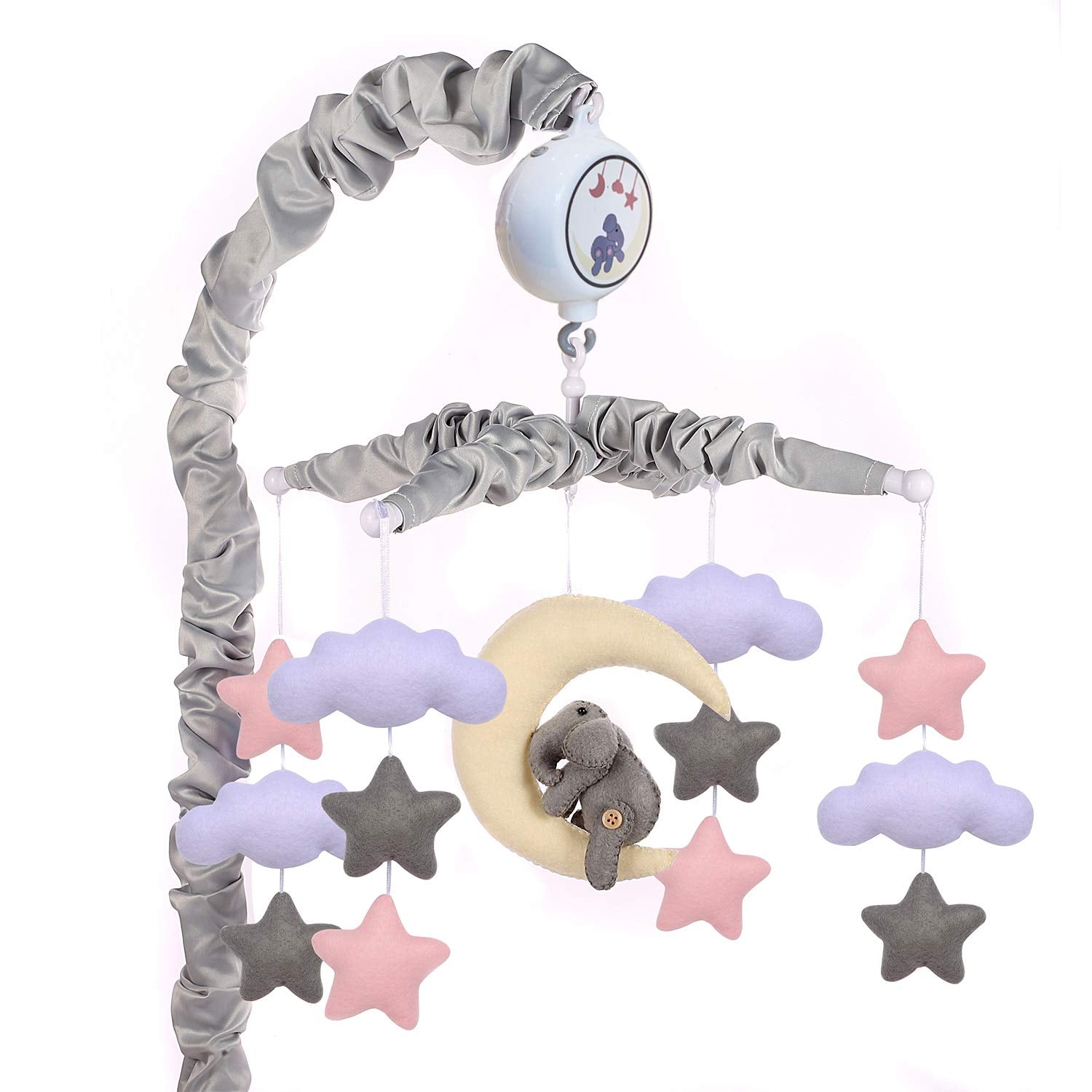 Elephant Baby Crib Musical Mobile by handmade