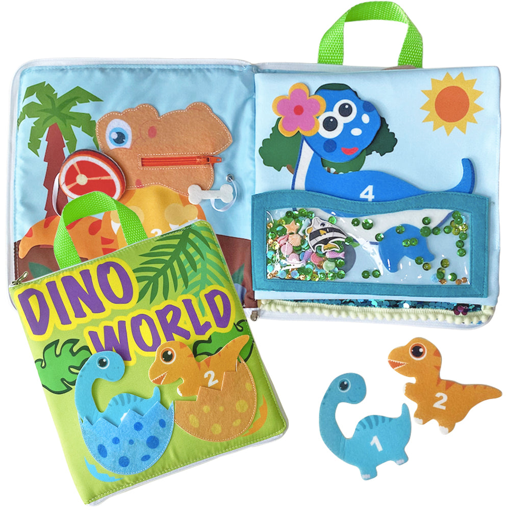 MOVEBO soft  Felt Quiet Books -  dinosaur theme book
