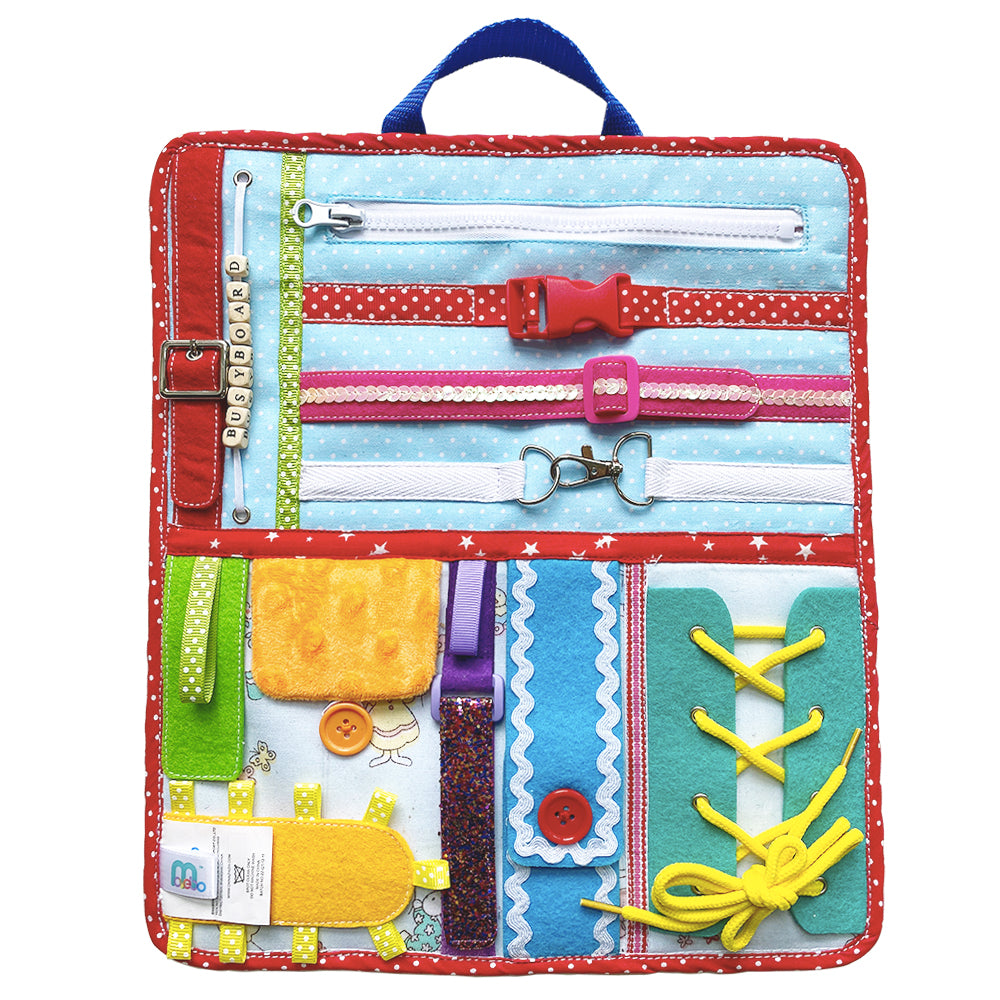 Toddler Busy Board, Sensory Board for Fine Motor Skill, Montessori Toys Toddler Activities for Travel Car Airplane
