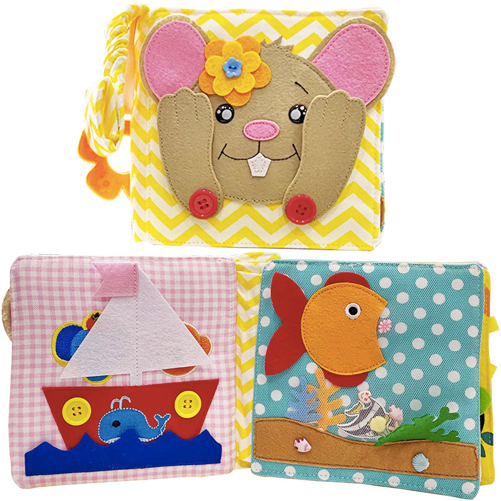 fabric book - quiet book  for toddlers Soft Baby Books Touch and Feel Cloth Book, Activity for Baby Toddler