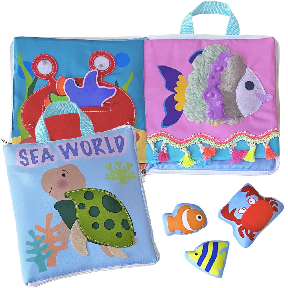 MOVEBO soft Quiet Book with 8 Educational Toddlers Activities