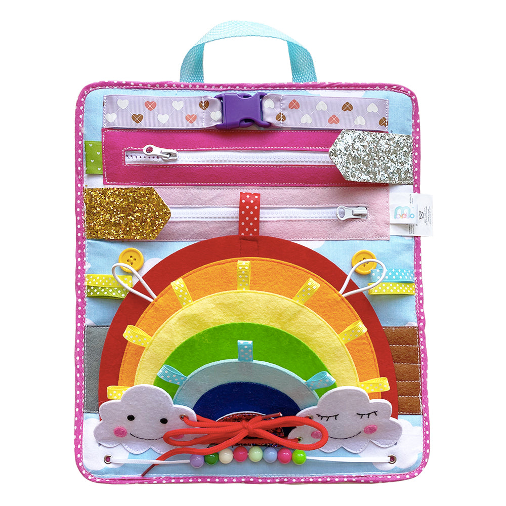 Rainbow Montessori Toys for Toddlers Preschool Autistic Travel Educational Toys Learning Basic Dress Skills Sensory Toys for 1 2 3 4 Year Old Boys Girls Birthday for Kids