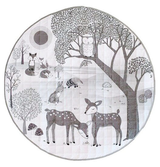 Play Tent Mat, Baby Padded Floor Mat Round, Anti Slip Kids Tents Indoor Playhouses Mat, 34'' x 34'' Round Area Rug, Baby Play Mat Round,  Play Mat for Toddlers and Kids Playtime