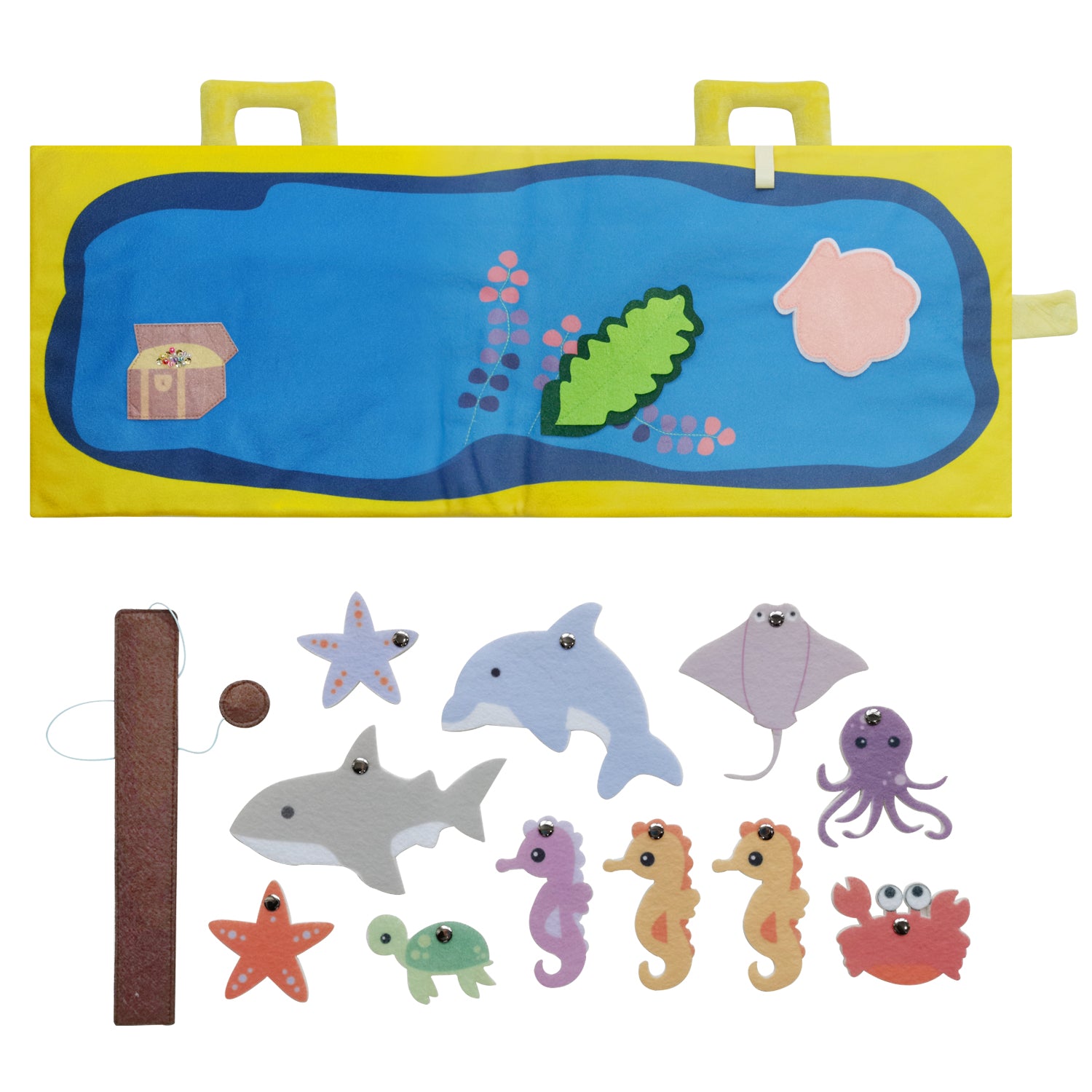 Play mat fishing toy bag , babys’ Ultimate All-in-1 Play Mat & Toy Storage Bag, soft and storage bag inside for Versatile Playtime, Interactive Play Space, No-Mess Pack-Away, Portable, Ages 3+