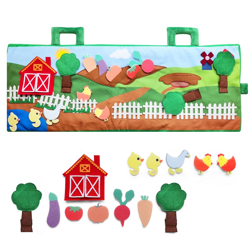 My Farm Toy Set Activities playmat for Kids Including 25 Different Activities