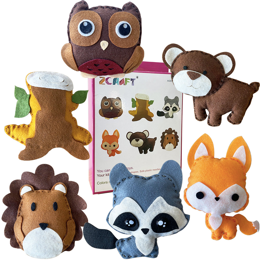 woodland Forest Animal DIY Stitch & Sew DIY Crafts Set for Kids