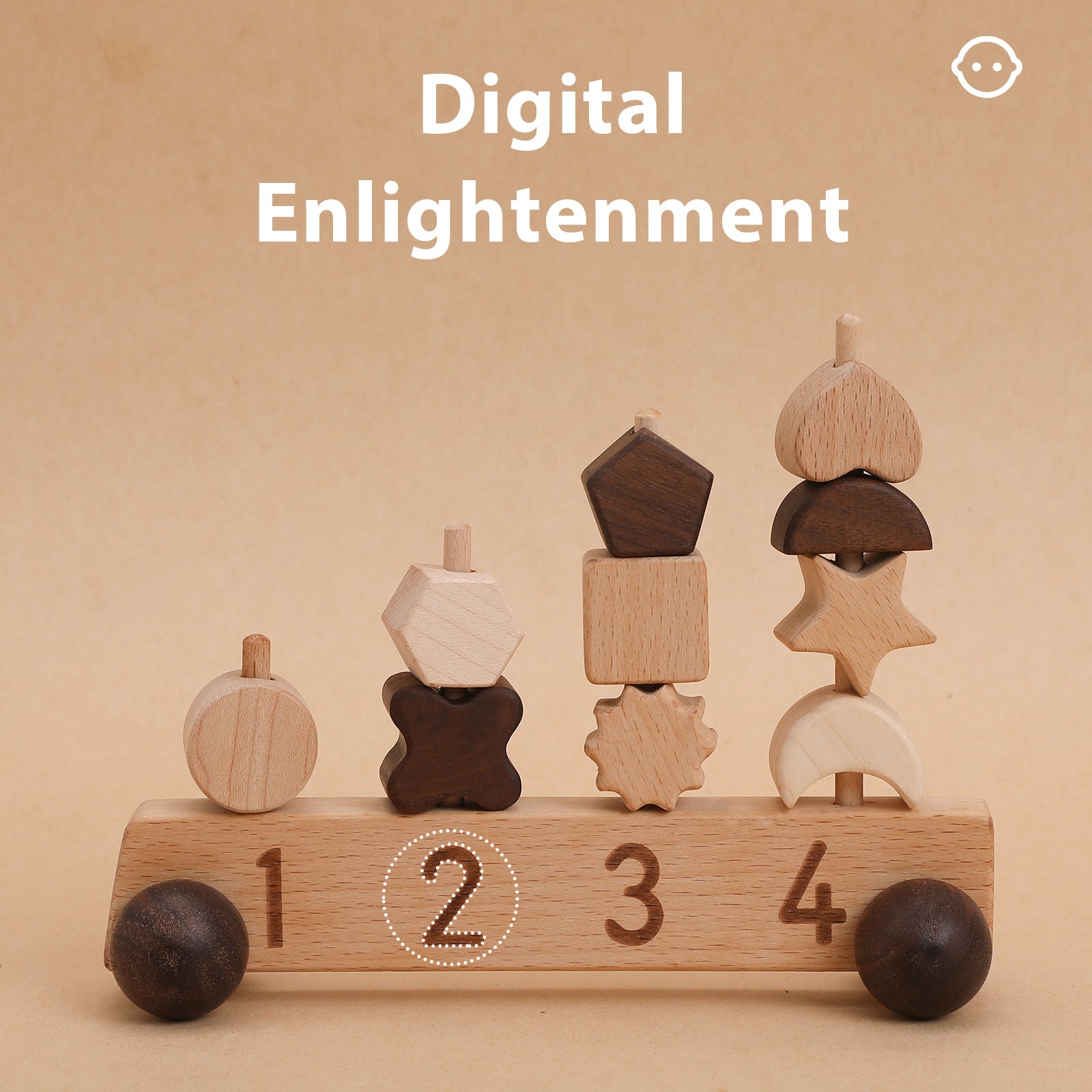 wooden car stack and sort number digital cognitive educational learning toy for toddler 1-3 wooden toys wooden toys