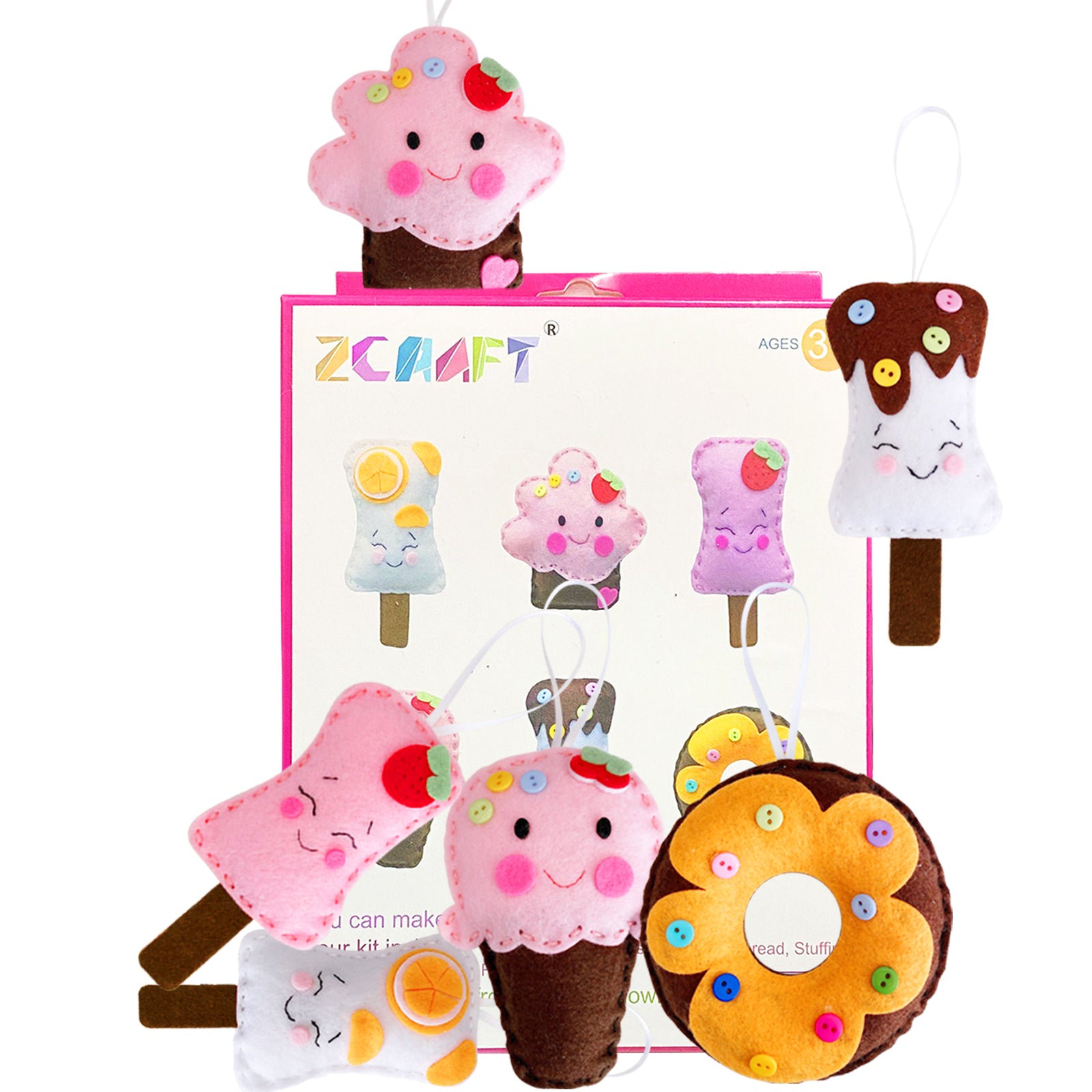 Desserts Cupcake Donuts Icecream DIY Craft Sewing Kits