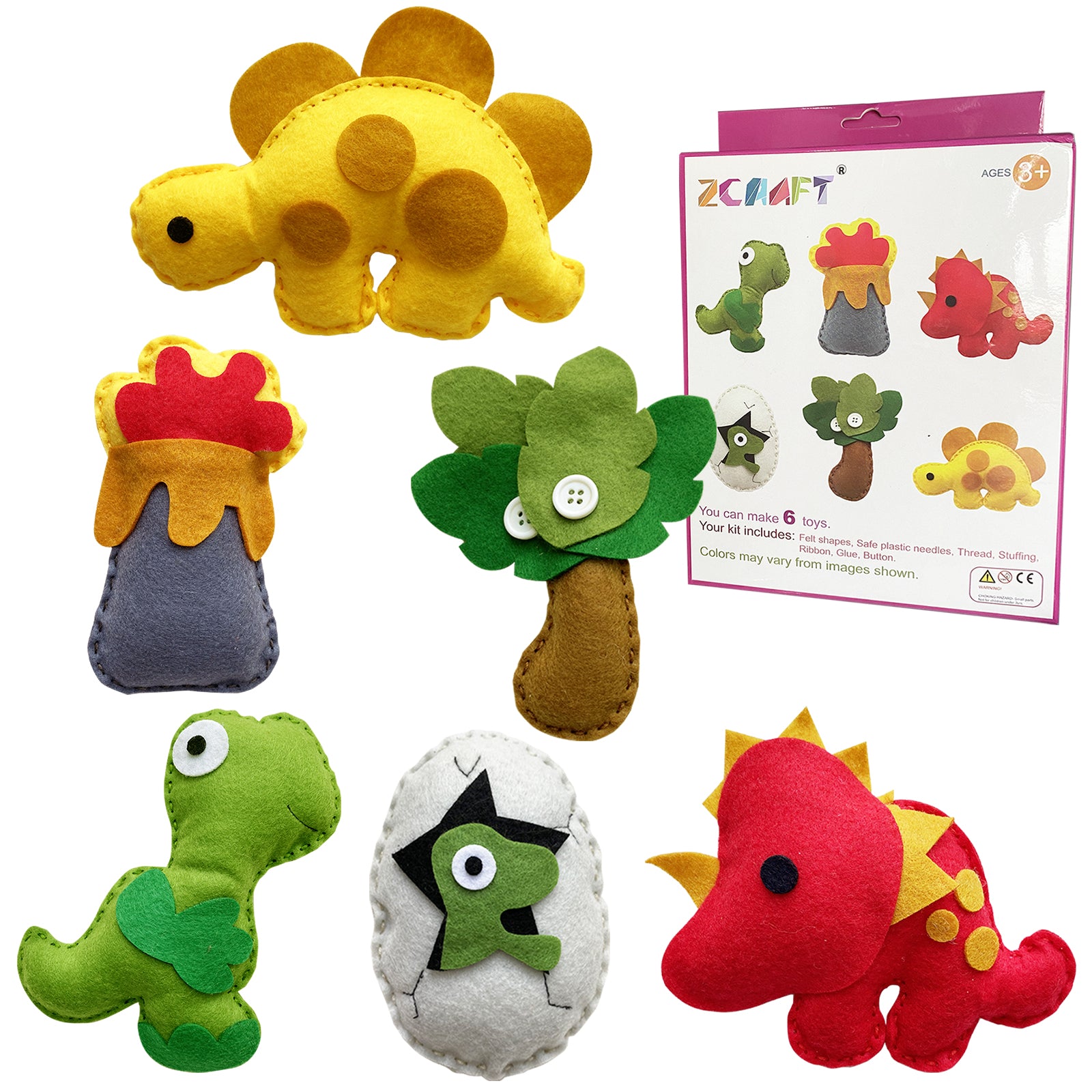 Dinosaur DIY Making Kit sewing Crafts Set for Kids