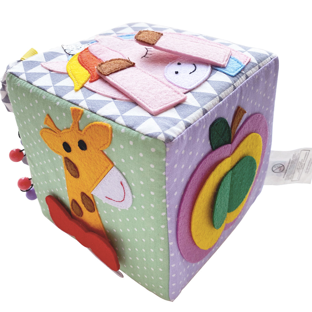 Montessori baby Activity Sensory block cube Teething toy