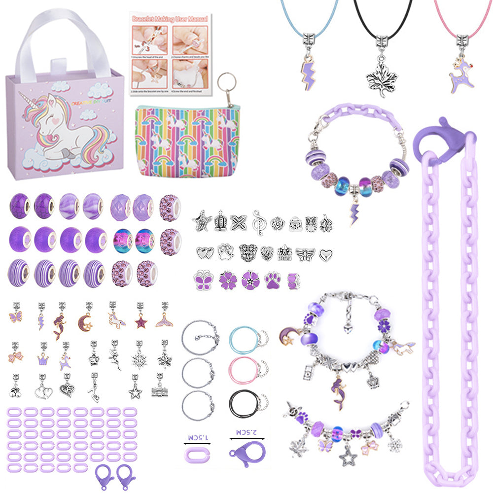 Bracelet making craft kit for girls, charms bracelets for diy craft